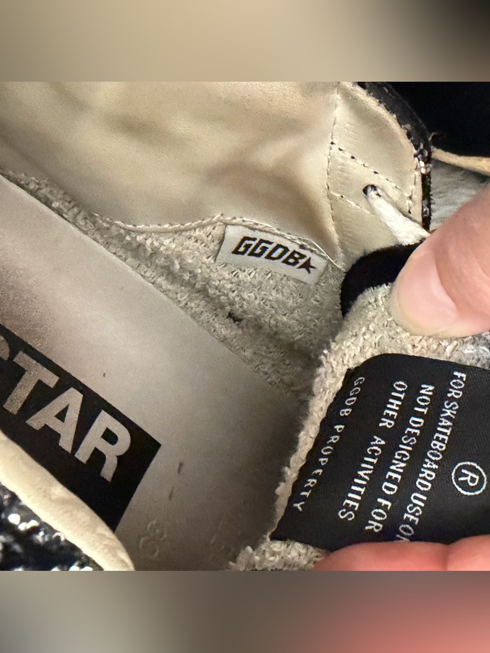 Golden Goose GGDB Mid Star Glitter Sneakers Black – Women’s EU 39 / US 9 - Picture 12 of 12